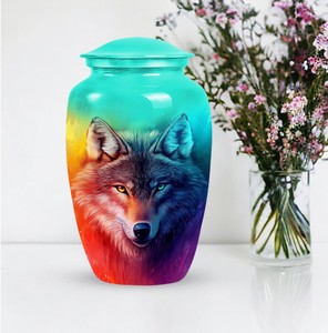 โกศบรรจุอัฐิสัตว์เลี้ยงขนาดใหญ่ สีสันสดใส สไตล์ยุโรปและอเมริกา เป็นมิตรกับสิ่งแวดล้อม สำหรับผู้ชายและผู้หญิง (10 นิ้ว) - Product Image 4