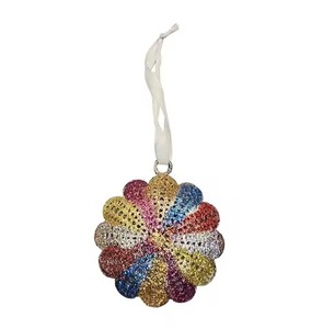 <b>Blue</b> <b>Glitter</b> Tree Hanging Ornament Christmas Hanging Metal Holiday Ornaments Pendants Type Ornament for Home Party Decor - Product Image 3