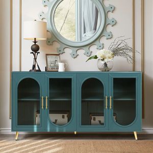 Soporte de TV Ajustable de Madera para Televisores de 65+ Pulgadas, Mueble de Almacenamiento con Estantes Ajustables, Consola de TV para Sala de Estar y Dormitorio - Product Image 2