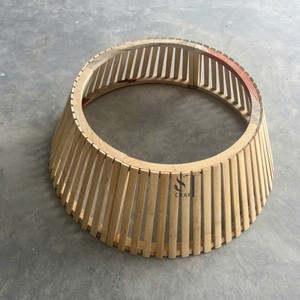 Collier de sapin de Noël en bambou naturel, anneau conique, jupe de base pour sapin, couvre-support pour décoration de maison de Noël, vente en gros - Product Image 2