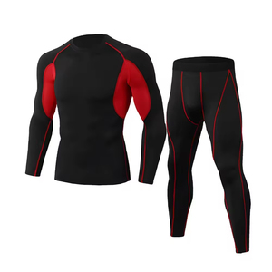 Oferta Especial: Conjunto de Compresión Deportiva de 2 Piezas, Novedad 2026, Transpirable, Color Sólido, Conjunto de Compresión para Hombre, Manga Larga - Product Image 1