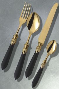Ivory Handle Gold Style <b>Cutlery</b> Set Elegant <b>Vintage</b> Table Look for Luxury Dining and Celebrations - Product Image 5