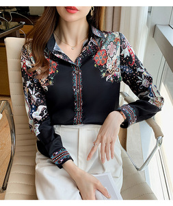 Chemisiers en Chiffon à Imprimé Floral pour Femmes, Blouses de Bureau Décontractées à Manches Longues Printemps-Automne 2026, Hauts Blusas Mujer - Product Image 3