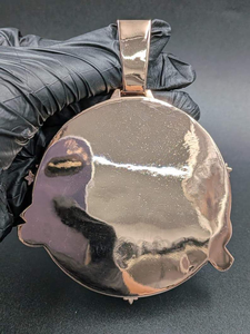 Collier personnalisé de luxe en moissanite avec pendentif médaillon rond style hip-hop, effet diamant, design Skyline, pour déclaration de style - Product Image 5