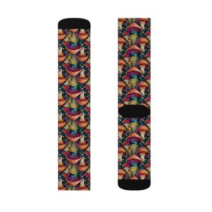 Calcetines de Trabajo con Diseño de Hongos Psicodélicos Coloridos, Impresión Digital, Transpirables, Casuales para Adultos - Product Image 3