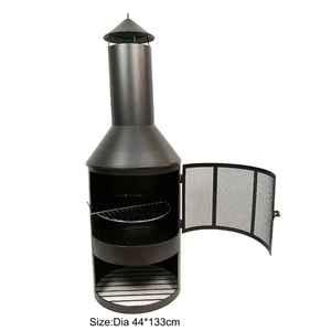 Brasero d'extérieur en acier avec écran anti-étincelles, foyer à bois pour patio, jardin, brasero de camping, chauffage BBQ pour cour et camping - Product Image 4