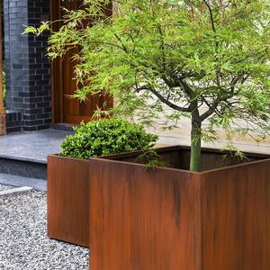 Macetas Decorativas de Acero Corten, Macetas Personalizadas Grandes para Exteriores, Macetas Metálicas para Árboles y Flores - Product Image 1