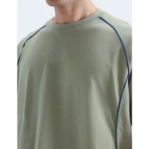 T-shirt décontracté pour homme de haute qualité, personnalisé avec logo frontal, col rond, manches courtes, coupe classique, respirant, séchage rapide, toile polyester/coton - Product Image 6