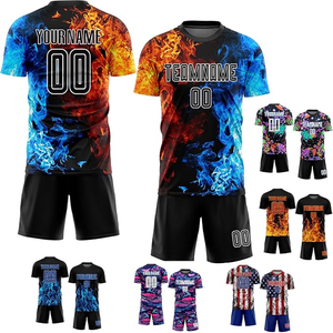 Custom Sublimated Soccer Jersey Set Men's Quick Dry Polyester Football Gear Full Print Team Name Number Adult All Seasons - Product Image 6