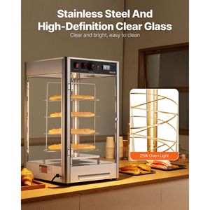 Scaldapizza Commerciale a 4 Ripiani con Riscaldamento a Vapore, Capacità 14 Pizze, Controllo Temperatura 86-185 Fahrenheit - Product Image 6