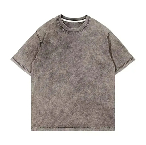 Camiseta de Algodón Grueso con Lavado Ácido Estilo Vintage, Personalizada y de Talla Grande, Proveedor Mayorista de Ropa Urbana - Product Image 4
