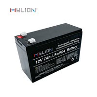Baterai Lithium Iron Phosphate (LiFePO4) Mylion 12V 7Ah yang Dapat Diisi Ulang untuk Sepeda Listrik, Skuter, dan Sepeda Motor Listrik