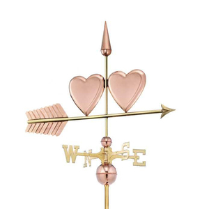 Oak Leaf Weather Vane with Compass Directions Outdoor Garden Ornament Traditional Style Polished Iron Finish Vintage Design - Product Image 3
