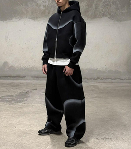 Conjunto Deportivo para Hombre, Estilo Vintage, Sudadera con Capucha y Pantalones Jogger de Felpa de Algodón Lavado, Ropa Deportiva Informal, Sin Reseñas Aún - Product Image 1