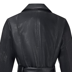 Abrigo Largo de Cuero para Mujer, Abrigo de Cuero Personalizado de Moda para Mujer, Abrigo de Cuero de Alta Calidad, Venta Especial, Personalizado - Product Image 6