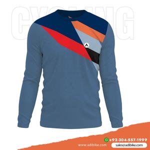 Camiseta de ciclismo para hombre de alta calidad con mangas completas Tela de poliéster antirozaduras A prueba de viento y características de talla grande - Product Image 2