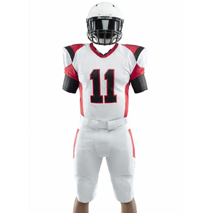 American Youth Football Uniform 100% Polyester V Neck Jersey Tops American Football <b>Pants</b> Set Custom Football Uniforms - Product Image 2