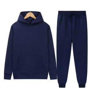 Unisex Custom Logo Men's Running <b>Set</b> Blank Hoodie <b>Jogger</b> Sweat Suits with Solid Pattern Men's Two Piece Matching <b>Set</b> - Product Image 5