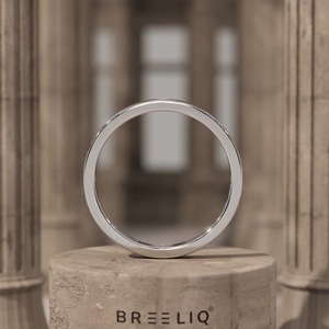 แหวนทองคำขาว 14K ประดับเพชรทรงสแกลลอป BREELIQ ระดับความสะอาด VVS2 สี G เพชรทรงกลม มอยส์ซาไนต์ สำหรับงานแต่งงานและวันครบรอบสำหรับผู้หญิง - Product Image 4