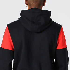 Sudadera con capucha para hombre de talla grande, de algodón y poliéster, gruesa, al por mayor, precio de oferta, con paneles de dos tonos. - Product Image 2