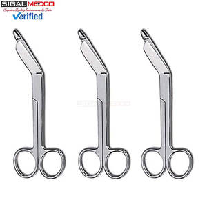 Tijeras para Vendajes Lister de 5.5 Pulgadas, Juego de 3 Piezas, Acero Inoxidable Quirúrgico de Alta Calidad, Certificación CE, para Técnicos de Emergencias Médicas, Paramédicos y Enfermeras - Product Image 1
