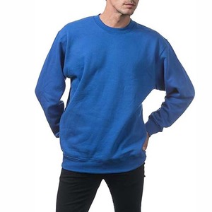 Sweat-shirts personnalisés pour hommes en molleton épais 380g à col rond, couleur unie, en coton, brodés, prix de gros pour l'automne - Product Image 3