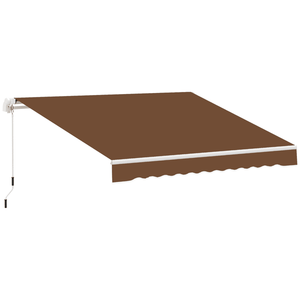 Tenda da Sole Estensibile in Lega di Alluminio per Finestre e Porte, Operazione Manuale, Copertura per Balcone e Patio con Protezione dalla Pioggia in PC Rivestito - Product Image 2