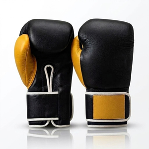Guantes de Boxeo de Poliuretano Personalizados OEM con Parche de Logotipo, Equipo de Entrenamiento Profesional con Cierre de Gancho y Bucle para Adultos - Product Image 1