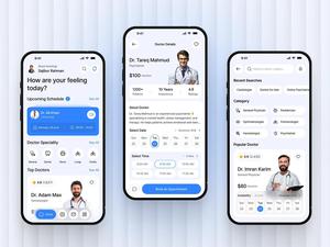 Doctor consultation mobile app for <b>booking</b> <b>appointments</b>, video/audio consultations, prescriptions, payments, and health records. - Product Image 3