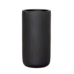 Juego de macetas decorativas para jardín, resistentes a la intemperie, de fibra de vidrio blanca, con diseño de bola acanalada, resistentes a los rayos UV, a precio económico. - Product Image 1
