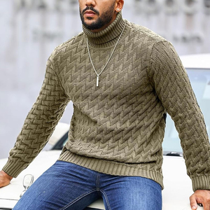 LASARO INTERNATIONAL Pull d'hiver pour homme de haute qualité 100% coton respirant coupe ajustée col rond - Product Image 1