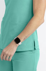 Vêtements de travail médicaux personnalisés en gros avec logo, hauts de blouse à col en V, uniformes d'infirmière pour femmes - Product Image 6