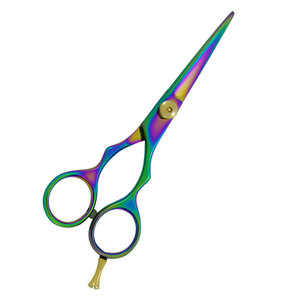 Ciseaux de coiffeur professionnels multicolores, tranchants, avec vis de réglage dorée, en acier inoxydable de qualité supérieure, couleur personnalisable, taille moyenne - Product Image 3