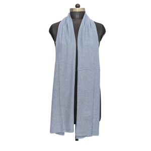 Estola Elite Azul Pastel con Diseño Espigado, Bufanda Hecha a Mano de Lana y Acrílico de 28x80 Pulgadas, El Mejor Chal de Fibra Cómodo para el Invierno para Mujer - Product Image 1