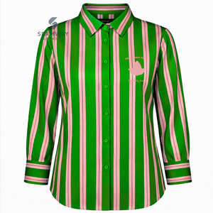Alfa |   Kapa |   Camisa de Vestir Formal con Botones para Mujer de Alpha Sorority, Manga Larga, Cuello Clásico, Estilo Business Casual - Product Image 1