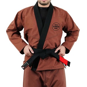 Kimono de Jiu Jitsu Marrón, Traje de BJJ 100% Algodón, Unisex para Adultos, Duradero, Transpirable, de Secado Rápido, Ropa de Artes Marciales, Gi Personalizado de 380g - Product Image 3