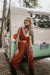 จั๊มสูทผ้าฝ้ายสีอ่อนสำหรับผู้หญิง ขายส่ง ราคาถูก ทรงขาเดฟ มีกระเป๋าใช้งานได้จริง น้ำหนักเบา สวมใส่สบาย เหมาะสำหรับใส่ไปชายหาด - Product Image 3