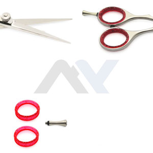 Ciseaux de coiffure personnalisables argentés pour hommes, femmes, animaux domestiques, usage domestique, salon et barbier - Product Image 3