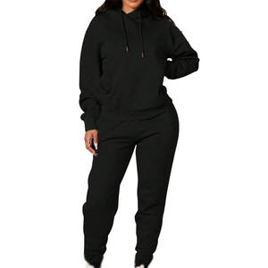 Fabricantes de Ropa Deportiva, Conjuntos de Sudadera y Pantalones de Felpa Francesa de 500 g/m² Personalizados, Ropa de Gimnasio, Conjunto Deportivo de Dos Piezas para Mujer - Product Image 1