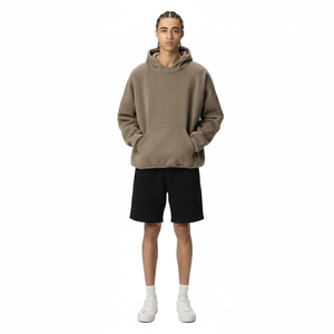 Sweat à capuche épais en polyester et coton pour homme, haute qualité, avec logo personnalisé, sweats à capuche en molleton épais, personnalisables, vierges, coupe oversize - Product Image 5