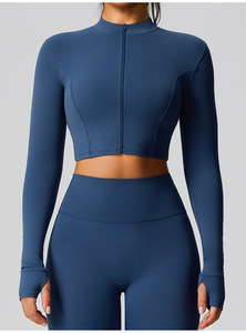 Ensemble de sport pour femme à manches longues, grande taille, tenue de fitness, ensembles de gym, ensembles de yoga taille haute évidés - Product Image 4
