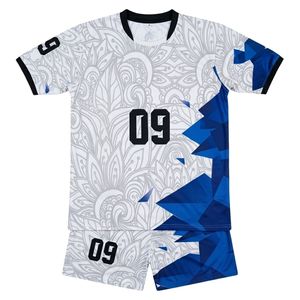 Low MOQ Custom Design Printed Sublimated Stretch Short Football Training Sets Moisture Wicking Polyester Rugby Uniform OEM - Product Image 4