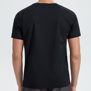 เสื้อยืดคอกลมผ้าสแปนเด็กซ์/คอตตอนสำหรับผู้ชาย เสื้อยืดลายกราฟิกแบบกำหนดเอง เสื้อยืดผสมผ้าสามชนิดสำหรับผู้ชาย - Product Image 2