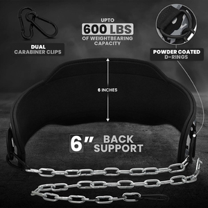 Professional Dip <b>Belt</b> for Weightlifting with Steel Chain Customizable Workout Accessory for Pull Ups Dips and Strength Training - Product Image 3