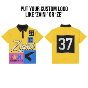 Polo para Hombre, 220 GSM, Poliéster Piqué Premium, Amarillo con Cuello en Contraste Negro, Personalizable con Sublimación, Bordado o Impresión de Logotipo - Product Image 1