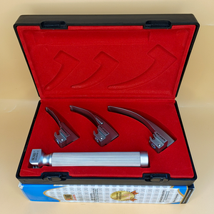 Lapa Laryngoscope Standard Macintosh Fiber Optic 3 Blade 0-1-2 Set Child Handle Standard Quality Blister Box Packed CE Class I - Product Image 6