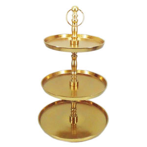 High Quality Metal Brass Plated 2 Tier Cake Stand Dining Table New Decoration <b>Cupcake</b> Dessert Stand for Home Hotel & Restaurant - Product Image 3
