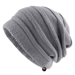 Gorros de punto cálidos para hombre, gorros elásticos tipo calavera, gorros de invierno para exteriores, gorros gruesos y suaves para clima frío, gorros de moda. - Product Image 1
