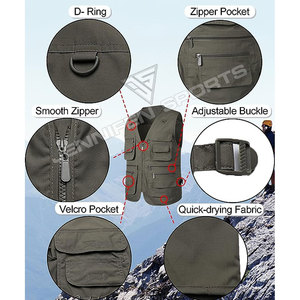 Chaleco de Senderismo para Hombre, Chaleco Multibolsillos, Transpirable, para Caza y Pesca, Chaqueta Deportiva Ligera para Exteriores - Product Image 5
