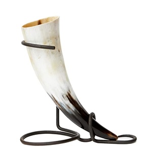 Corne à boire viking en corne de buffle polie, écologique et adaptée, 400 ml, pour décoration de mariage et cadeau, vente chaude, personnalisable - Product Image 3